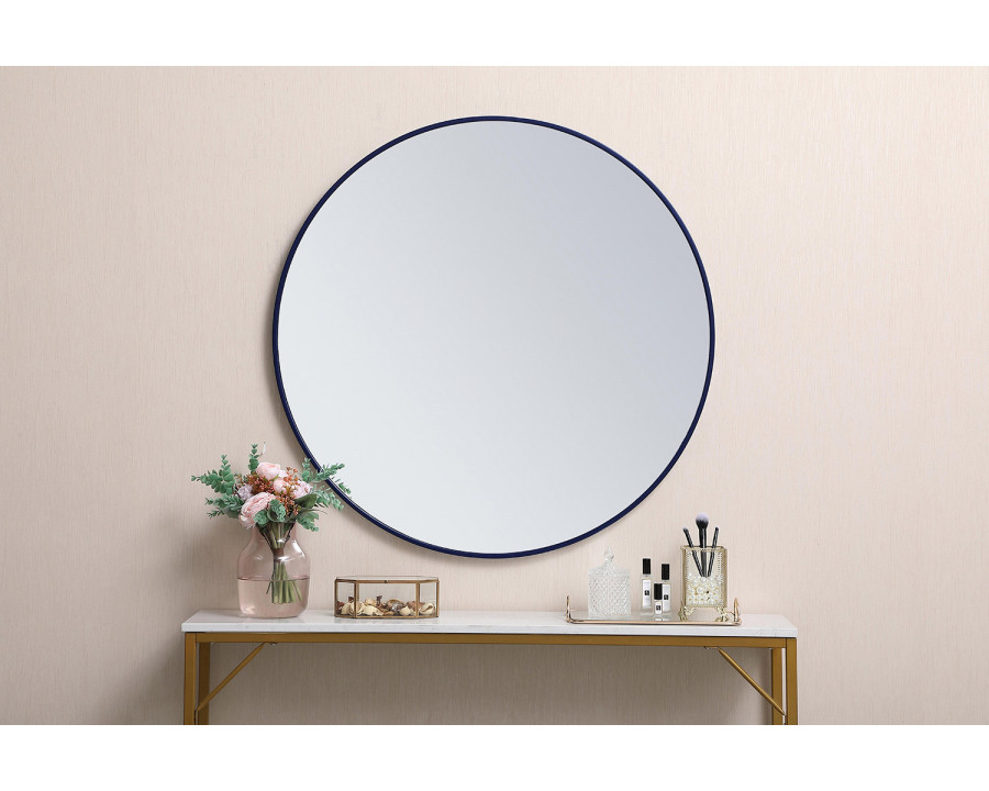 Elegant Wall Mirror - Blue, L 36" (MR4041BL)