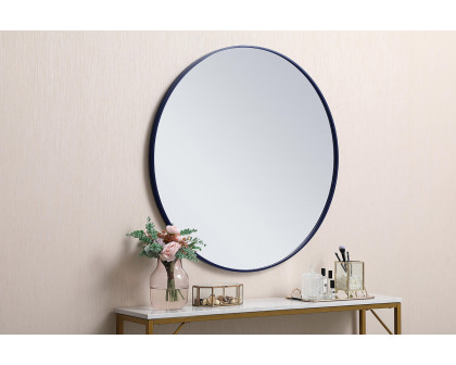 Elegant Wall Mirror - Blue, L 36" (MR4041BL)