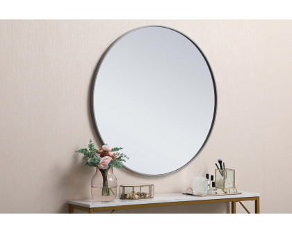 Elegant Wall Mirror - Gray, L 36" (MR4041GR)