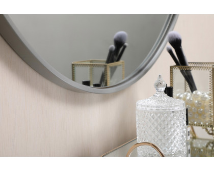 Elegant Wall Mirror - Gray, L 36" (MR4041GR)