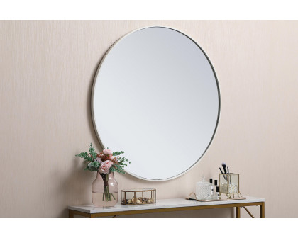 Elegant Wall Mirror - White, L 36" (MR4041WH)