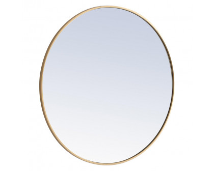 Elegant Wall Mirror - Brass, L 36" (MR4042BR)