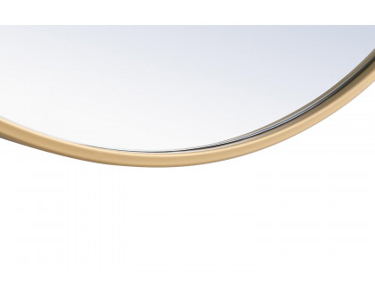 Elegant Wall Mirror - Brass, L 36" (MR4042BR)