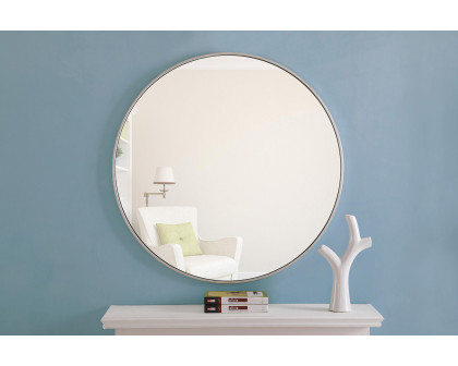 Elegant Wall Mirror - Silver, L 36" (MR4043S)