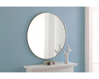 Elegant Wall Mirror - Silver, L 36" (MR4043S)