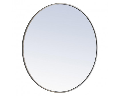 Elegant Wall Mirror - Silver, L 36" (MR4043S)