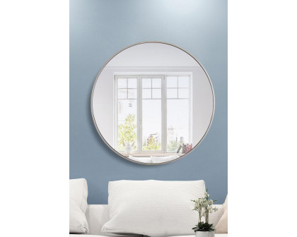 Elegant Wall Mirror - Silver, L 36" (MR4043S)