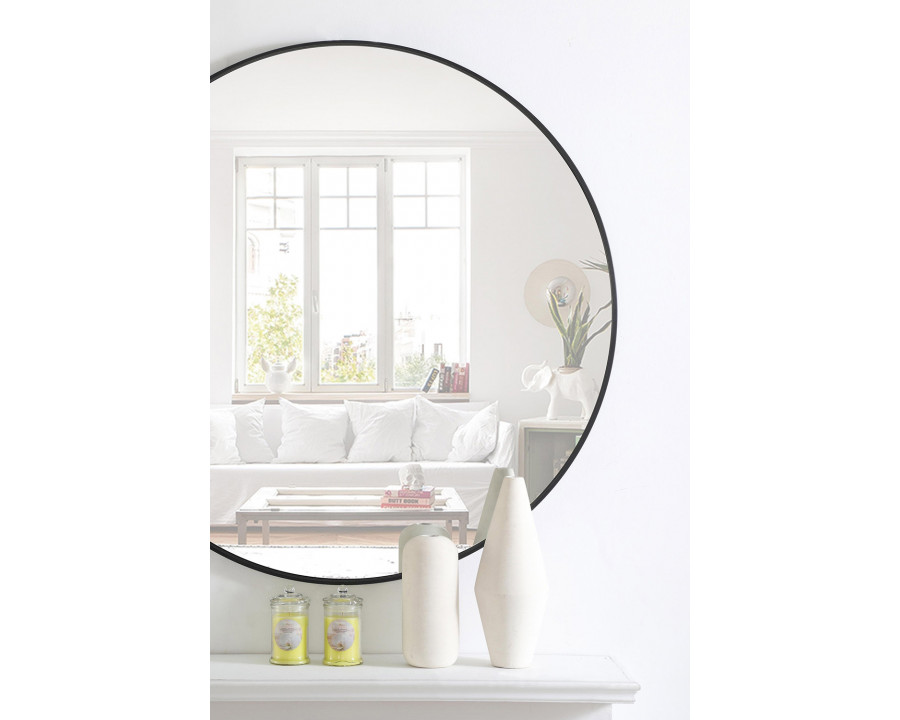 Elegant Wall Mirror - Black, L 42" (MR4044BK)