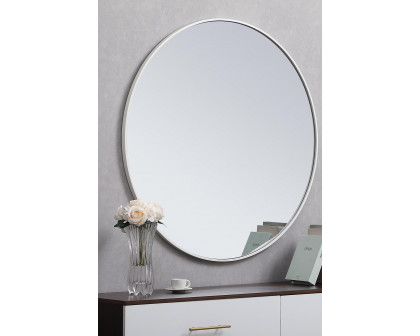 Elegant Wall Mirror - White, L 42" (MR4044WH)