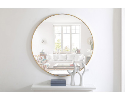 Elegant Wall Mirror - Brass, L 42" (MR4045BR)