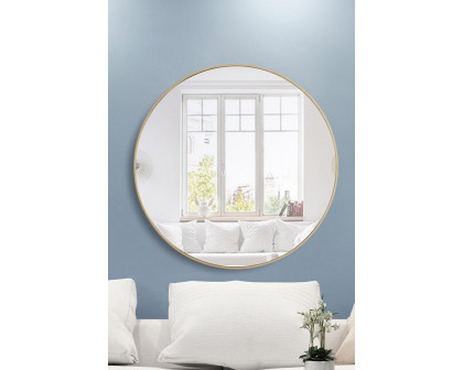 Elegant Wall Mirror - Brass, L 42" (MR4045BR)