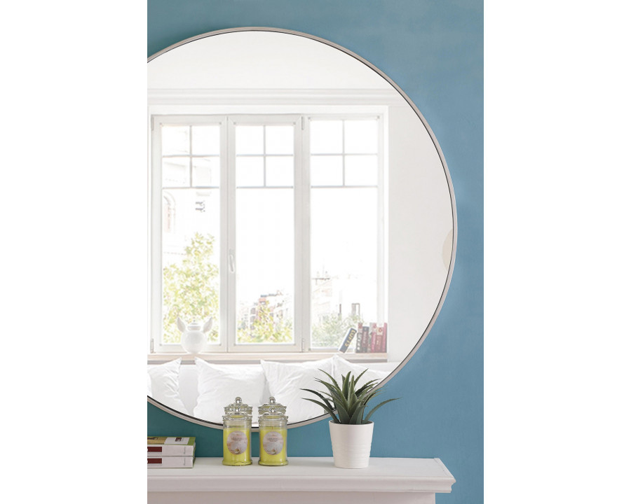 Elegant Wall Mirror - Silver, L 42" (MR4046S)