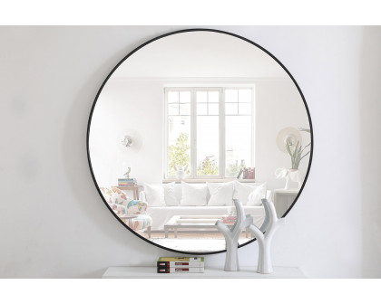 Elegant Wall Mirror - Black, L 48" (MR4047BK)