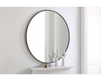 Elegant Wall Mirror - Black, L 48" (MR4047BK)