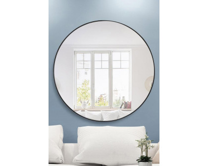 Elegant Wall Mirror - Black, L 48" (MR4047BK)