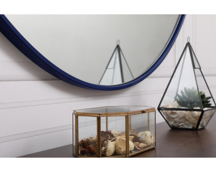 Elegant Wall Mirror - Blue, L 48" (MR4047BL)