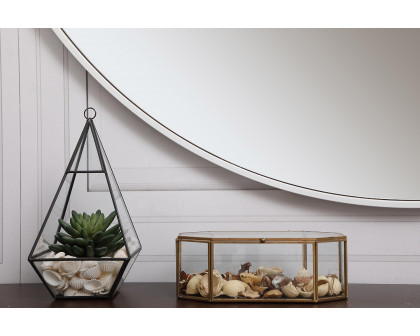 Elegant Wall Mirror - White, L 48" (MR4047WH)