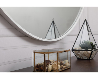 Elegant Wall Mirror - White, L 48" (MR4047WH)