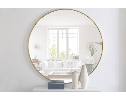 Elegant Wall Mirror - Brass, L 48" (MR4048BR)