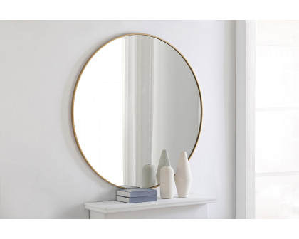 Elegant Wall Mirror - Brass, L 48" (MR4048BR)