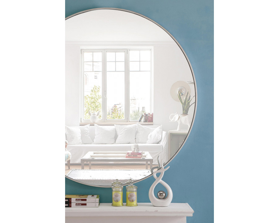 Elegant Wall Mirror - Silver, L 48" (MR4049S)