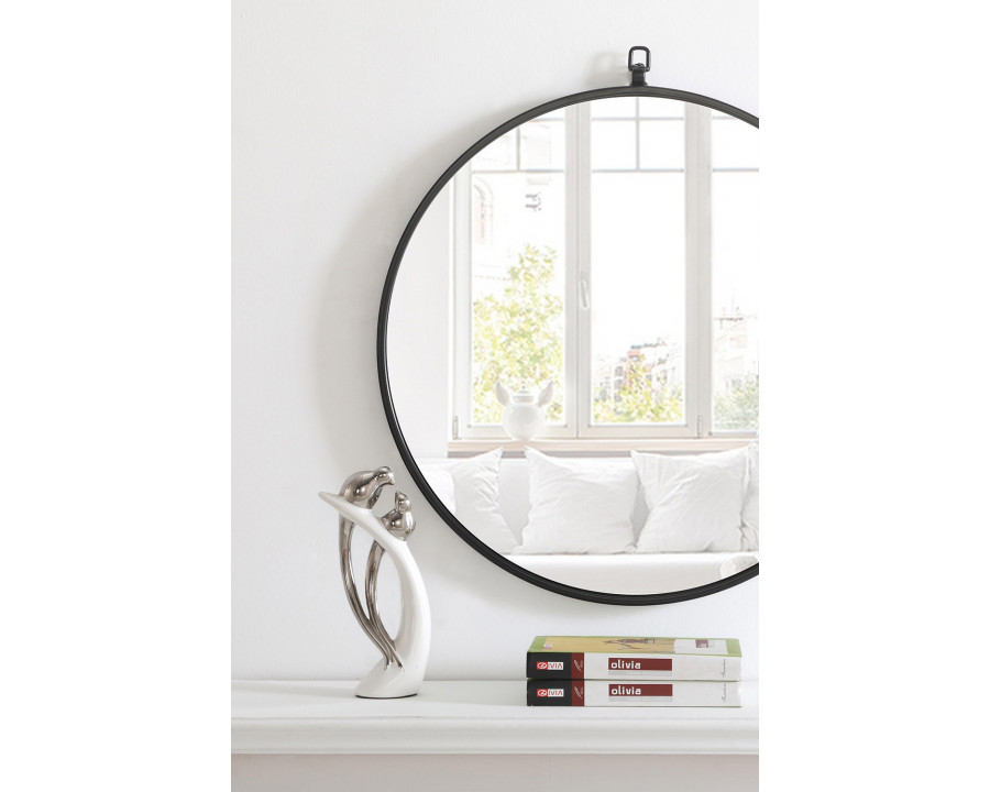 Elegant Wall Mirror - Black, L 24" (MR4051BK)