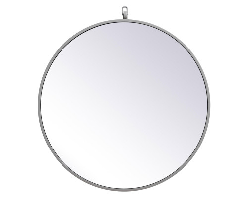 Elegant Wall Mirror - Gray, L 24" (MR4051GR)