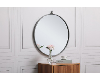 Elegant Wall Mirror - Gray, L 24" (MR4051GR)