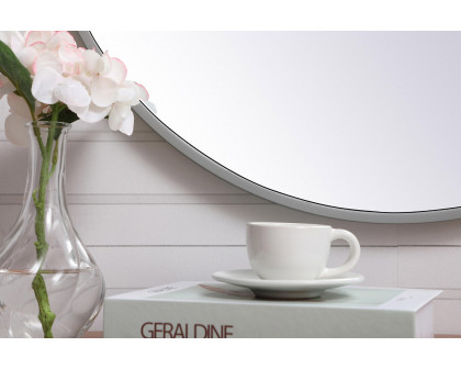 Elegant Wall Mirror - Gray, L 24" (MR4051GR)