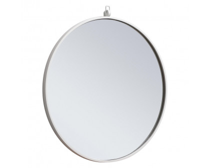 Elegant Wall Mirror - White, L 24" (MR4051WH)