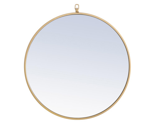 Elegant Wall Mirror - Brass, L 24" (MR4052BR)