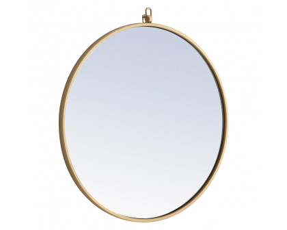 Elegant Wall Mirror - Brass, L 24" (MR4052BR)