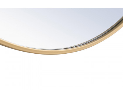 Elegant Wall Mirror - Brass, L 24" (MR4052BR)