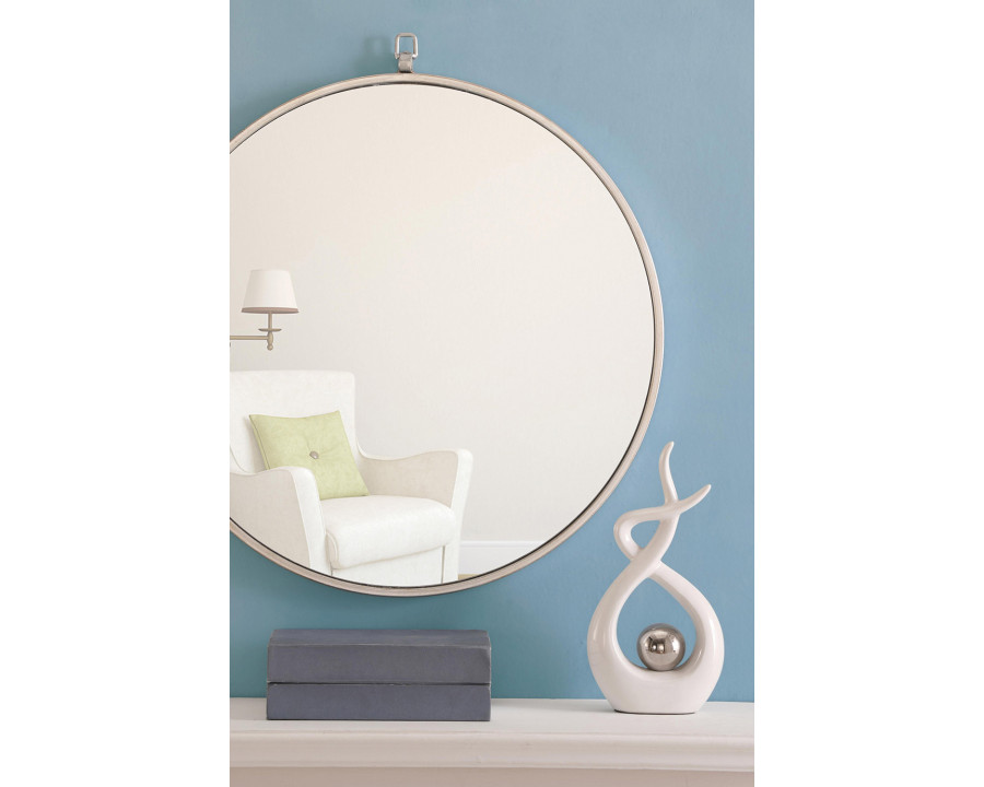 Elegant Wall Mirror - Silver, L 24" (MR4053S)