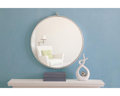 Elegant Wall Mirror - Silver, L 24" (MR4053S)