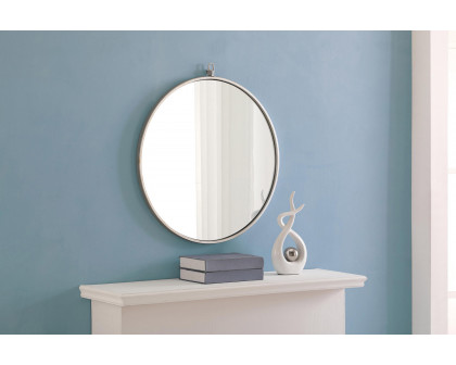 Elegant Wall Mirror - Silver, L 24" (MR4053S)