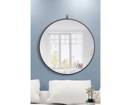 Elegant Wall Mirror - Black, L 28" (MR4054BK)