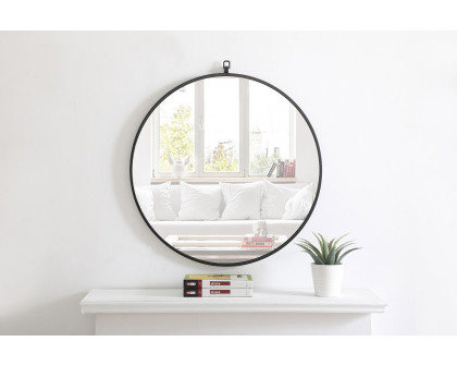 Elegant Wall Mirror - Black, L 28" (MR4054BK)