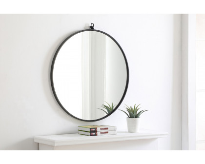 Elegant Wall Mirror - Black, L 28" (MR4054BK)