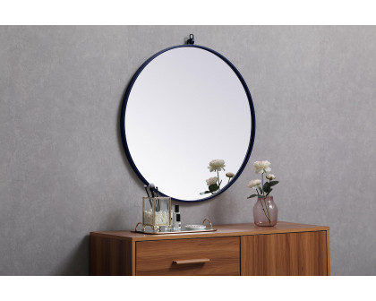 Elegant Wall Mirror - Blue, L 28" (MR4054BL)