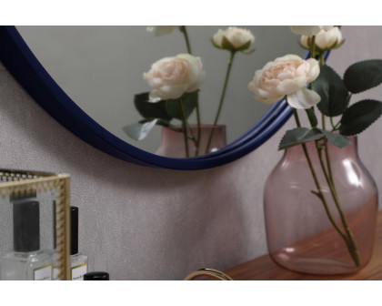 Elegant Wall Mirror - Blue, L 28" (MR4054BL)