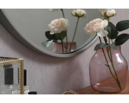 Elegant Wall Mirror - Gray, L 28" (MR4054GR)