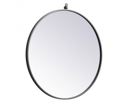 Elegant Wall Mirror - Gray, L 28" (MR4054GR)