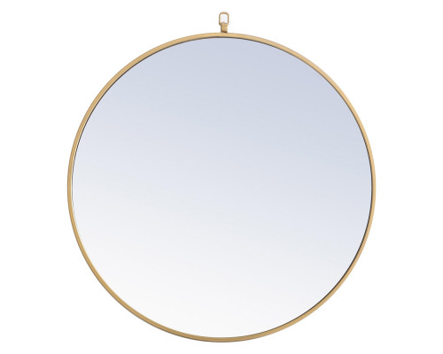 Elegant Wall Mirror - Brass, L 28" (MR4055BR)