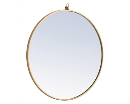 Elegant Wall Mirror - Brass, L 28" (MR4055BR)