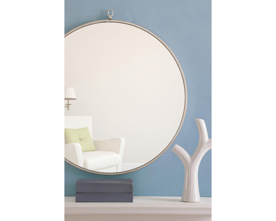 Elegant Wall Mirror - Silver, L 28" (MR4056S)