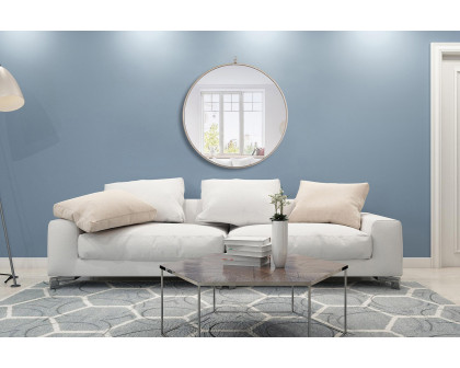 Elegant Wall Mirror - Silver, L 28" (MR4056S)