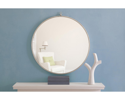 Elegant Wall Mirror - Silver, L 28" (MR4056S)