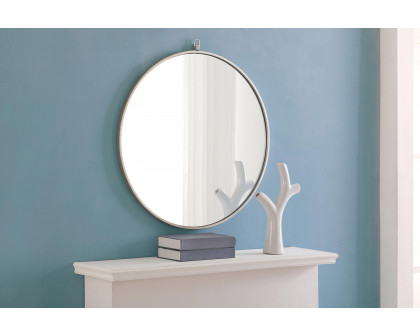 Elegant Wall Mirror - Silver, L 28" (MR4056S)