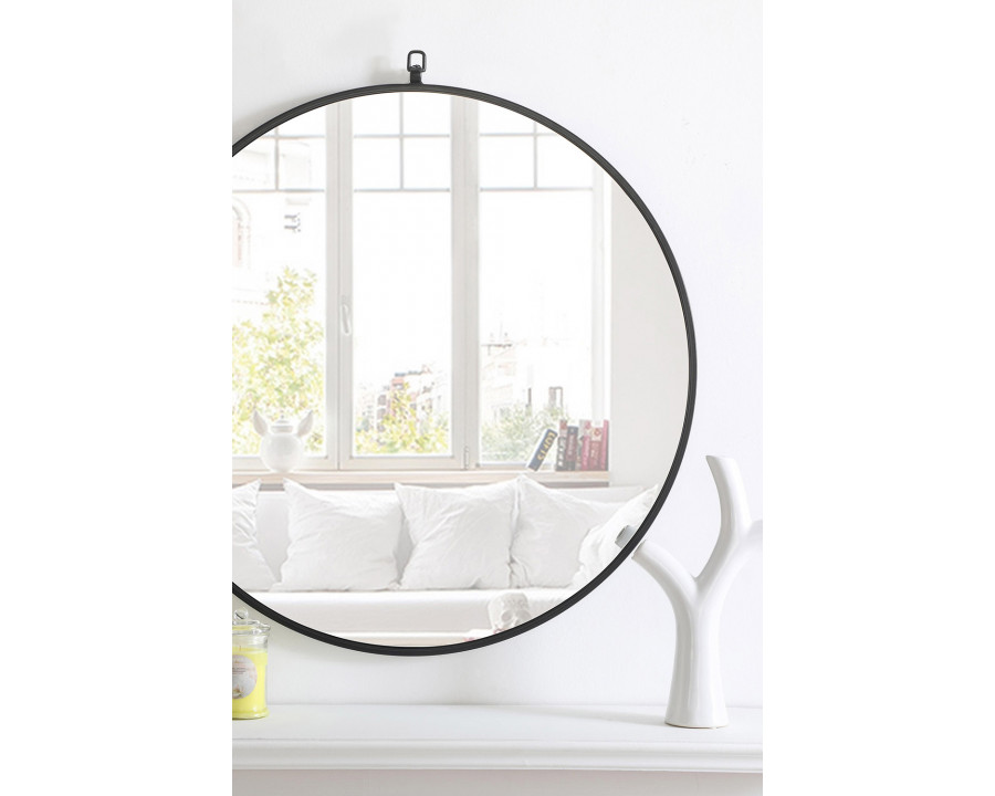 Elegant Wall Mirror - Black, L 32" (MR4057BK)